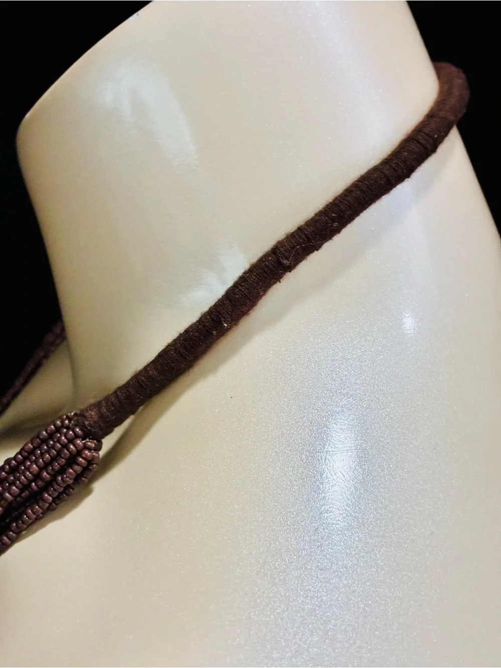 Brown Multi-Strand Beaded Necklace - Contemporary Women’s Jewelry